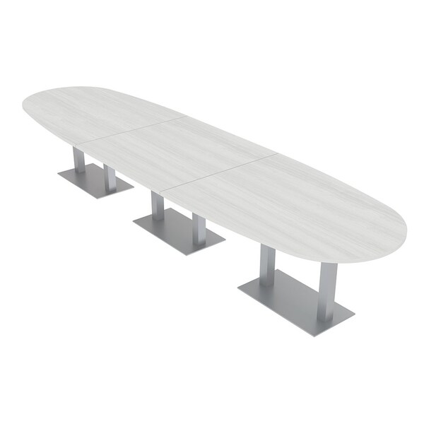 45 in W, 165.75 in L, 29 in H, Engineered Wood Top, White